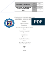 Plan Anual de Seguridad y Salud en El Trabajo - 2022