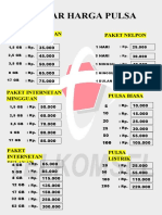 Daftar Harga Pulsa