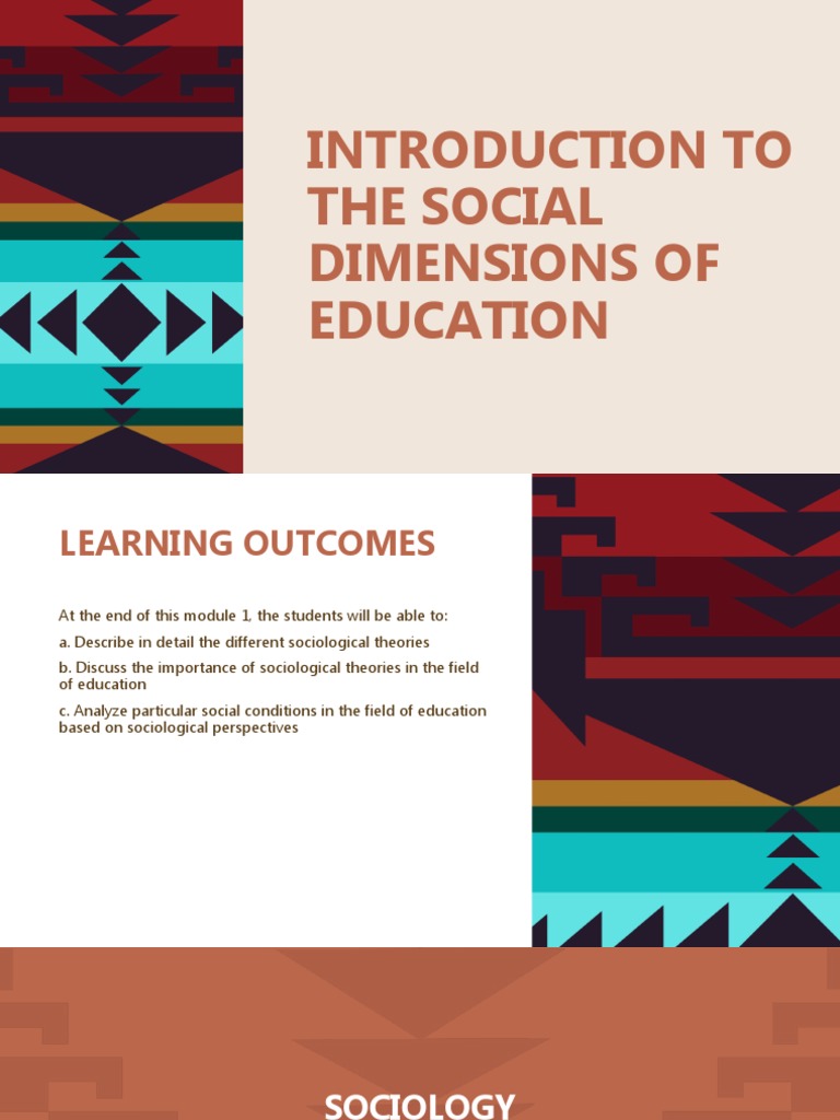 Introduction To The Social Dimensions of Education. w2 | PDF ...