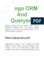 Django ORM and Queryset
