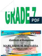 Certificate of Recognition G7-G8 (Sy 2021-2022) 2ND Quarter