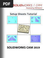 Setup Sheets Tutorial: S O L I D W O R K S C A M