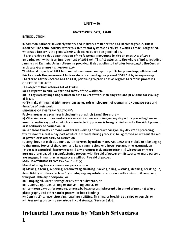 Overview of the Factories Act, 1948 | PDF | Machines | Belt (Mechanical)