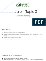 Module 1: Topic 3: Rules of Trading