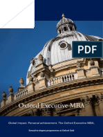 Global Impact. Personal Achievement. The Oxford Executive MBA