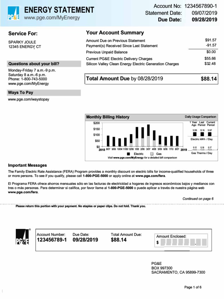 Due Date: 09/28/2019 Service For: Your Account Summary: Questions About ...