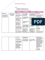 Nursing Care Plan No