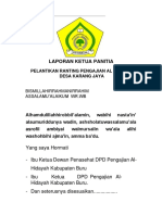 Laporan Panitia Karang Jaya