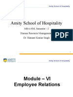 Amity School of Hospitality: MBA-HM, Semester - 2 Human Resource Management Dr. Hemant Kumar Singh