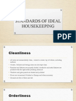 STANDARDS OF IDEAL HOUSEKEEPING