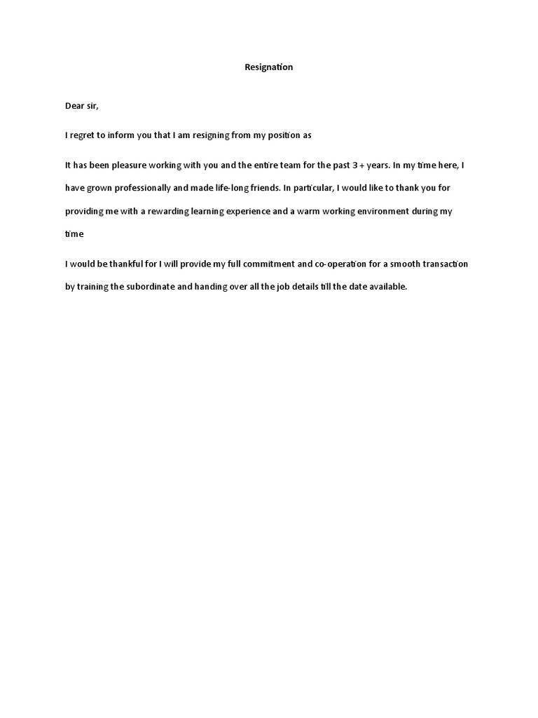 Resignation | PDF