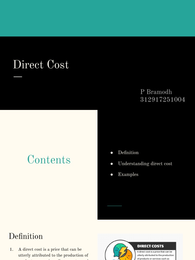 Direct Cost | PDF | Finance & Money Management | Computers