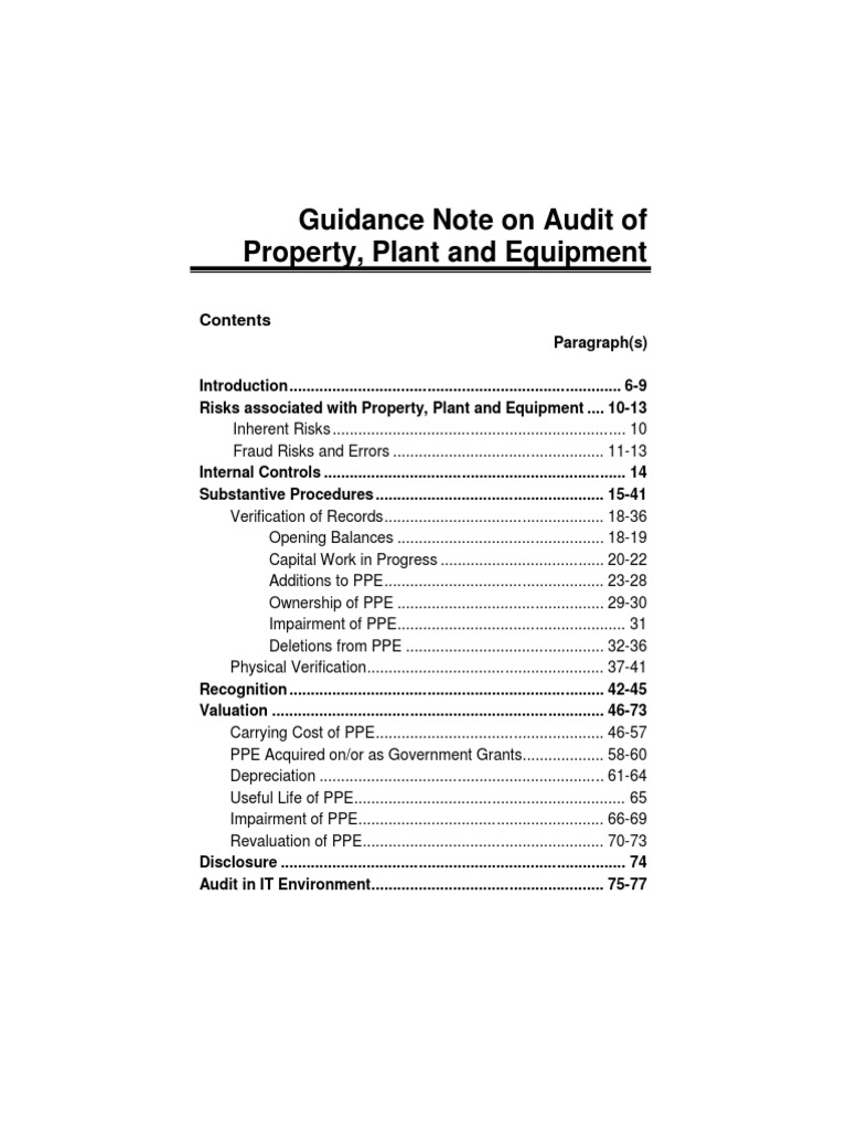 Auditing Fixed Assets and Capital Work in Progress Audit Fixed Asset