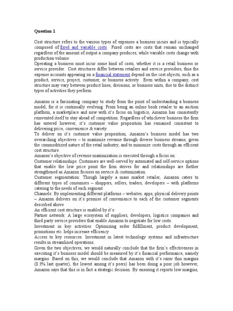 Amazon Case Analysis PDF Pricing Retail