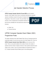 UPPSC Computer Operator Selection Process 2020