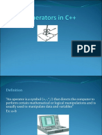Module1 C Operators in C++