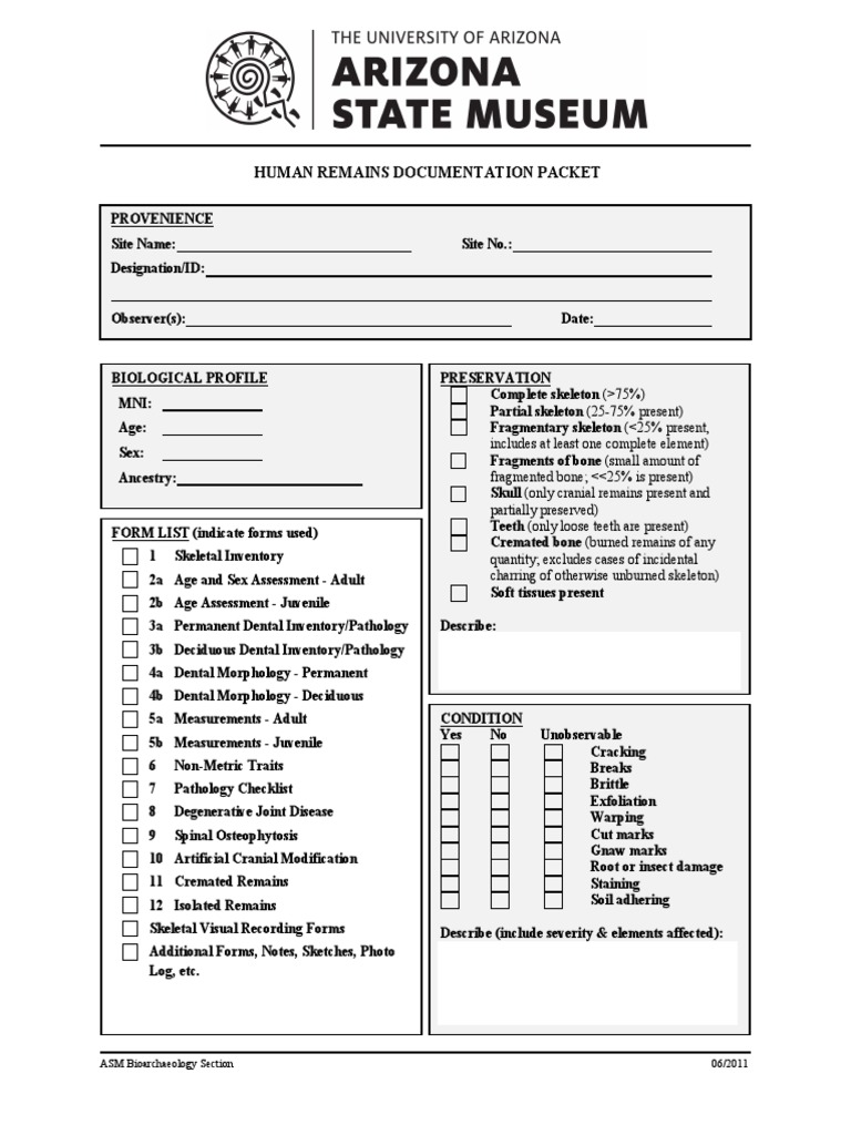 Human Remains Documentation Guide | PDF | Vertebra | Pelvis