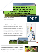 2investigation of Siltation in Tacurong Canal Irrigation Final