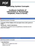 Operating System Concepts Sunbeam Institute of Information & Technology, Hinjwadi, Pune & Karad