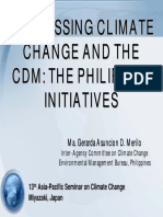 Addressing Climate Change and The CDM: The Philippine Initiatives