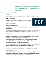 Lab #6: Assessment Worksheet Develop A Risk Mitigation Plan Outline For An IT Infrastructure