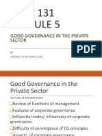Good Governance in the Private Sector