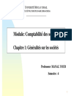 Comptabilité Des Sociétés Chapitre 1