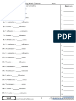 Converting Metric Distances: Answer Key