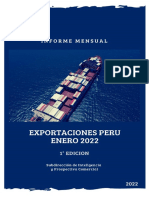 Informe Mensual de Exportaciones Enero 2022