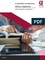 Sistema Educativo Ecuatoriano, Políticas y Legislación