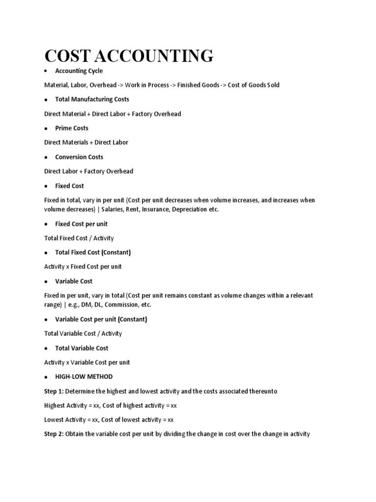 COST ACCOUNTING PDF Pricing Market (Economics)