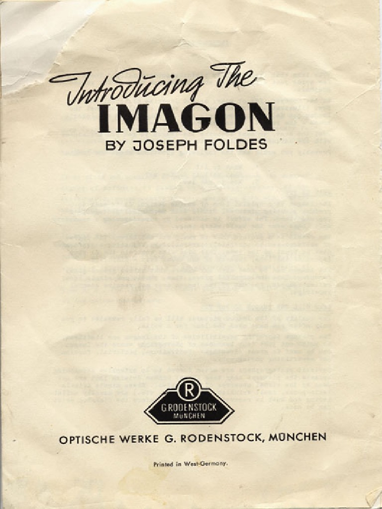 Rodenstock Imagon Lenses Cataalog | PDF