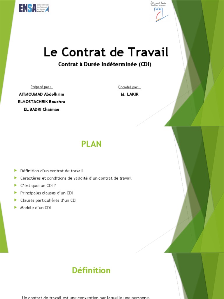 Comprendre le Contrat à Durée Indéterminée | PDF | Emploi | Droit des ...