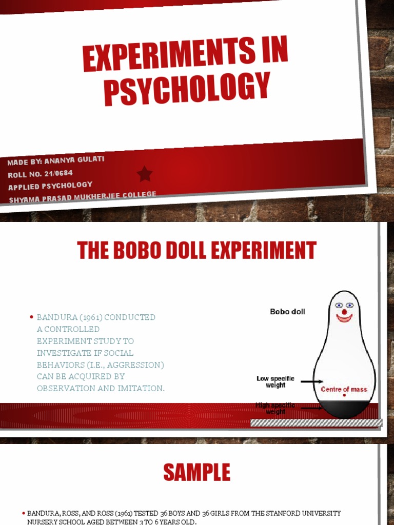 Bobo Doll Experiment Overview | PDF | Classical Conditioning | Learning