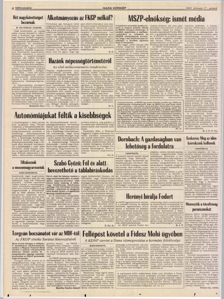 Nepszabadsag 1995 02 Pages338338 PDF