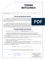 Termo de consentimento toxina botulínica