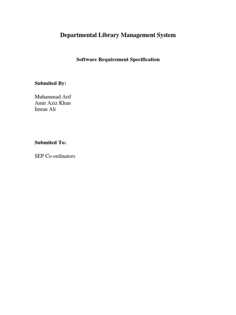 Online Departmental Library System SRS | PDF | Libraries | Active ...