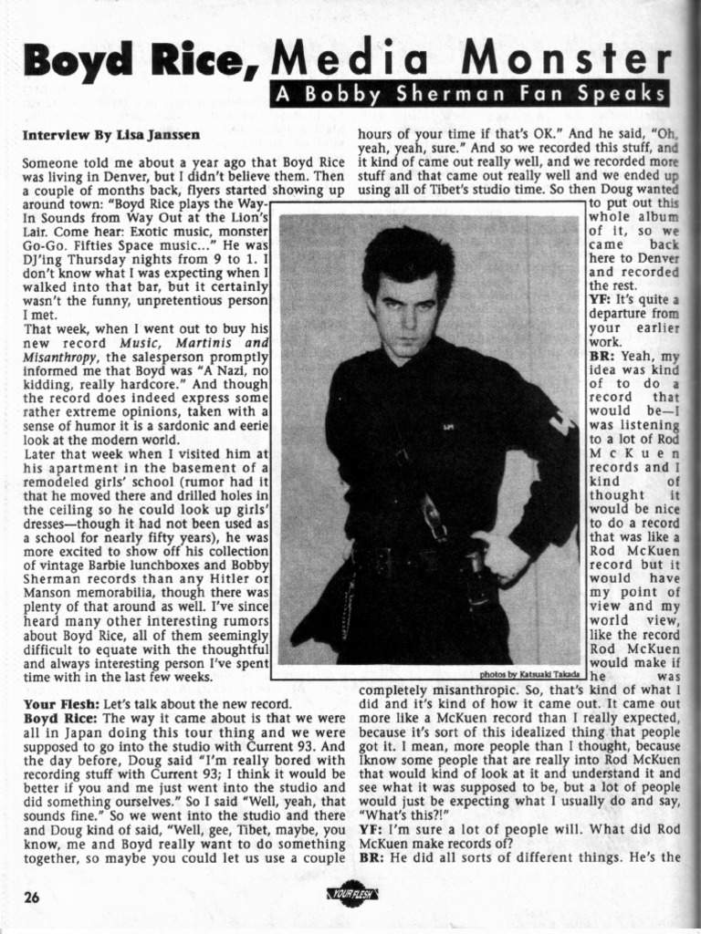 Boyd Rice - Media Monster | PDF | Language Arts & Discipline