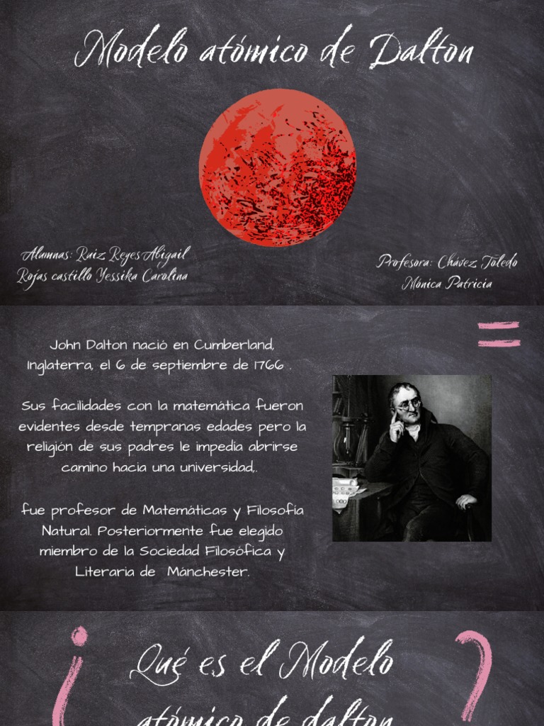 Características del modelo atómico de Dalton | PDF | Átomos | Química