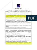 AVALIAÇÃO 1 O Sistema de Compras da Administração Pública