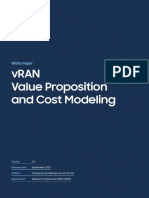 Vran Value Proposition and Cost Modeling: White Paper