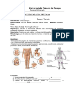 Mobilização articular em aula prática de Fisioterapia