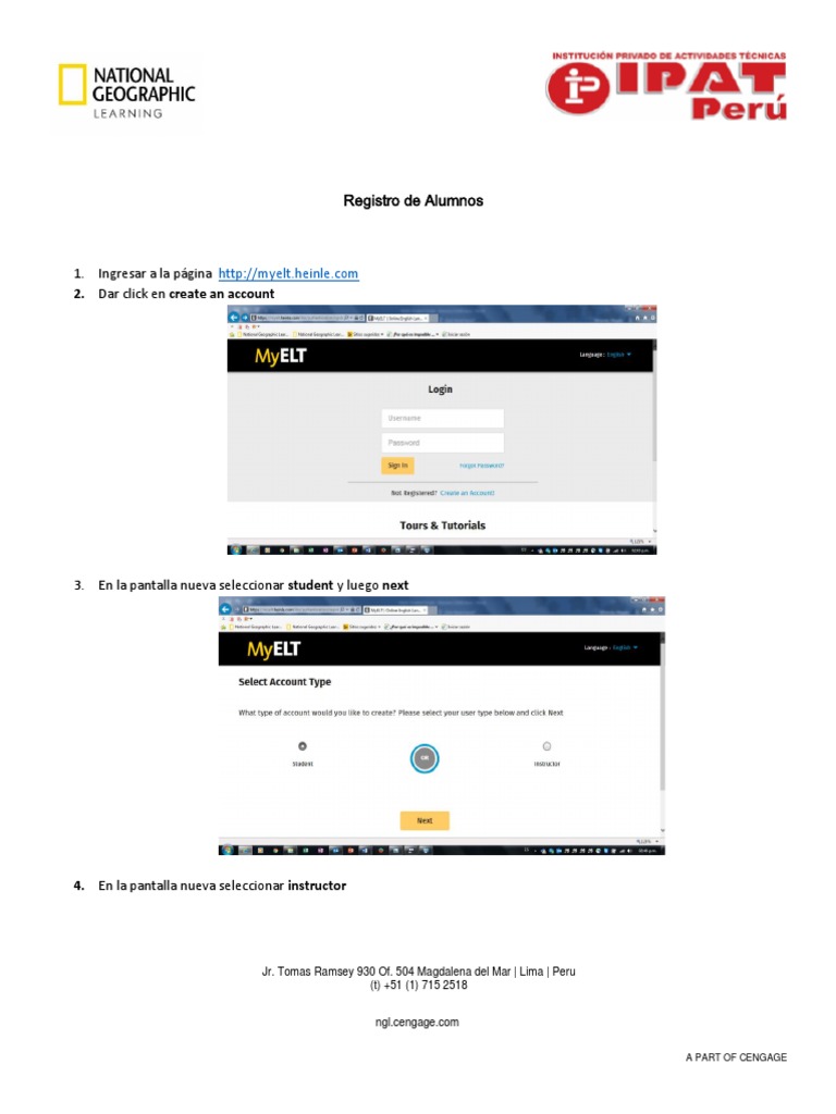 Registro en MyELT para Estudiantes | PDF | Contraseña | Ingeniería de ...