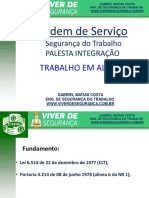 Ordem de Servico Trabalho em Altura Treinamento Integracao