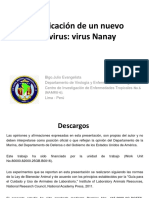 Nuevo Arbovirus, Virus Nanay. Julio Evangelista
