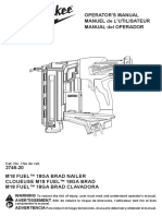 2746-20 - Millwaukee BRAD NAILER Operator's Manual