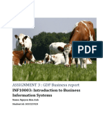 ASSIGNMENT 3: GDF Business Report: INF10003: Introduction To Business Information Systems