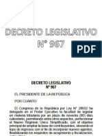 Decreto Ley #967 y 968