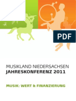Tagungsbroschüre Jahreskonferenz Musikland Niedersachsen