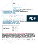 Generator Requirement: Inverter-Type Generators Are Strongly Recommended